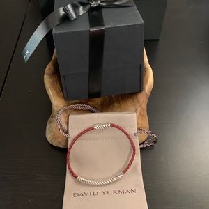 David Yurman Chevron Red Wrap Bracelet